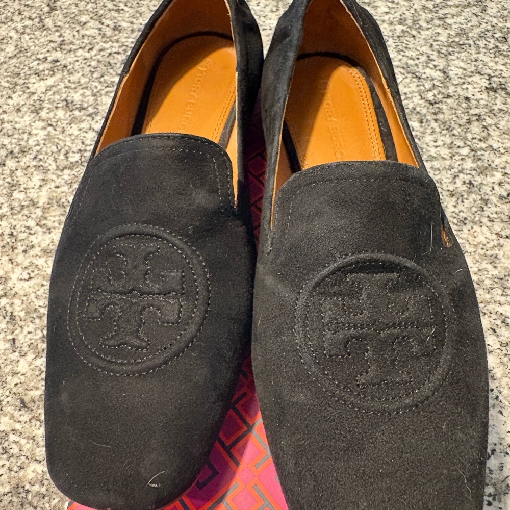 Tory Burch Women’s Black Suede Loafers